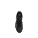 Prada Black Calf Leather Bos Taurus Sneakers
