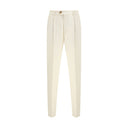 Brunello Cucinelli Cream Cotton Casual Pants