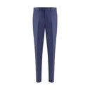 Brunello Cucinelli Blue Fleece Wool Pants