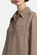 LS -BERSAGLIO BLOUSE SHIRT - MUD