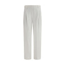 Brunello Cucinelli White Cotton Dress Pants
