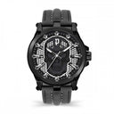 Police Black Leather Dress Watch