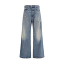 Diesel Blue Cotton Relaxed Fit Jeans