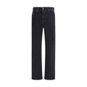 Diesel Black Cotton Relaxed Fit Jeans