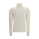 Max Mara White Wool Turtleneck