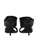 Balmain Black Leather Stiletto Heel Sandals