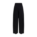 Max Mara Black Fleece Wool Casual Pants