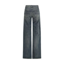 Balenciaga Blue Cotton Flared Jeans