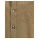 Saint Laurent Bicolor Cotton Denim Jacket