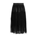 Dolce & Gabbana Black Silk Long Skirt