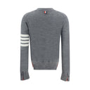 Thom Browne Gray Merino Wool Polo Shirt