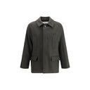 Ami Paris Gray Fleece Wool Coat