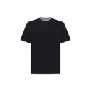 Brunello Cucinelli Black Cotton T-Shirt