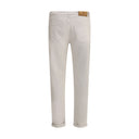 Brunello Cucinelli Beige Cotton Straight-Leg Jeans