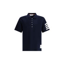 Thom Browne Blue Cotton Polo Shirt
