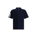 Thom Browne Blue Cotton Polo Shirt