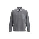 Thom Browne Gray Cotton Polo Shirt