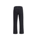 Represent Black Cotton Straight-Leg Jeans