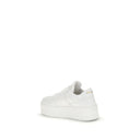 Prada White Calf Leather Bos Taurus Platform Sneakers