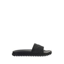 Fendi Black Rubber Flat Sandals