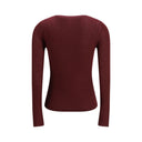 Chloé Bordeaux Wool Long Sleeve T-Shirt