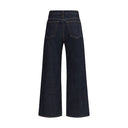 Khaite Blue Cotton Straight-Leg Jeans