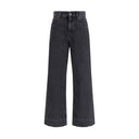 Chloé Black Cotton High-Waisted Jean
