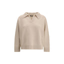 Max Mara Beige Fleece Wool Sweatshirt