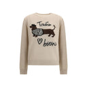 Max Mara Beige Marabou Sweatshirt