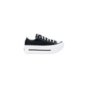 Converse Black And White Fabric Platform Sneakers