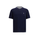 Brunello Cucinelli Blue Cotton T-Shirt