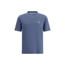 Brunello Cucinelli Blue Cotton T-Shirt