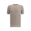 Brunello Cucinelli Beige Linen T-Shirt