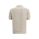 Brunello Cucinelli Beige Cotton Polo Shirt