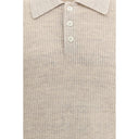 Brunello Cucinelli Beige Cotton Polo Shirt
