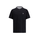 Brunello Cucinelli Black Cotton T-Shirt