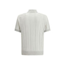 Brunello Cucinelli Gray Cotton Polo Shirt