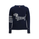 Thom Browne Blue Fleece Wool Cardigan