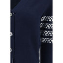 Thom Browne Blue Fleece Wool Cardigan