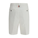 Thom Browne White Polyester Bermuda Shorts