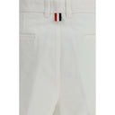 Thom Browne White Polyester Bermuda Shorts