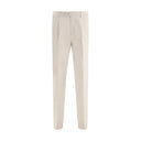 Brunello Cucinelli Cream Cotton Casual Pants
