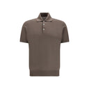 Brunello Cucinelli Brown Cotton Polo Shirt