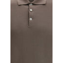 Brunello Cucinelli Brown Cotton Polo Shirt