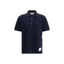 Thom Browne Blue Cotton Polo Shirt