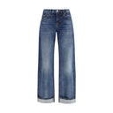 Khaite Blue Cotton Jeans Denim