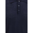 Golden Goose Blue Merino Wool Polo Shirt