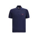 Brunello Cucinelli Blue Cotton Polo Shirt