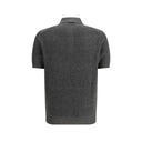 Brunello Cucinelli Gray Cotton Polo Shirt
