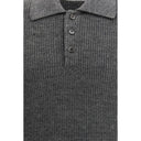 Brunello Cucinelli Gray Cotton Polo Shirt